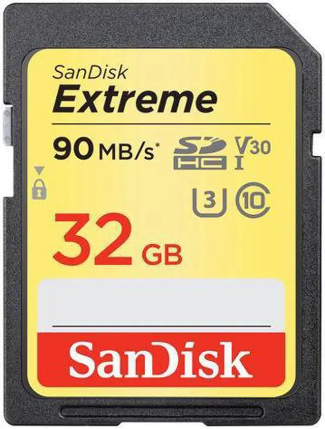 Alt view image 11 of 12 - SanDisk 32GB SD Extreme 90MB/s U3 4K V30 32G SDHC USH-I C10 SDSDXVE-032G