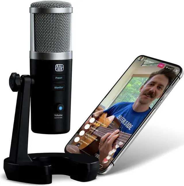 Alt view image 17 of 20 - PreSonus Revelator USB Mic with Studio Live Vocal Processing