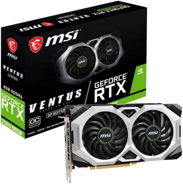 Alt view image 2 of 2 - MSI GeForce RTX 2060 SUPER DirectX 12 RTX 2060 SUPER VENTUS GP OC 8GB 256-Bit GDDR6 PCI Express 3.0 x16 HDCP Ready Video Card