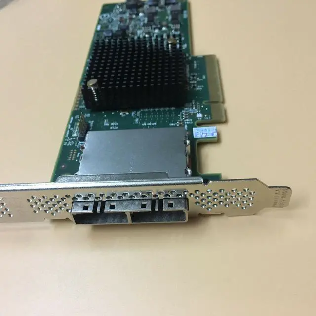 Alt view image 4 of 5 - LSI SAS9207-8e 8-Port PCIe IT Mode 9207-8e SAS 6Gb/s External HBA RAID Card