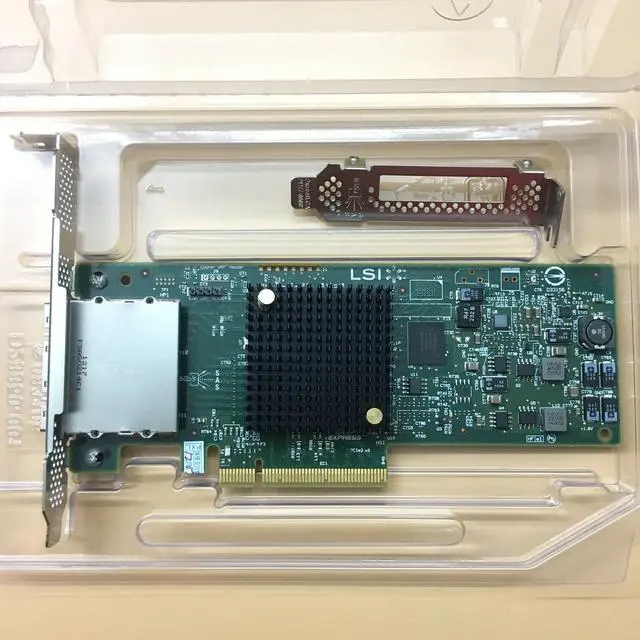 Alt view image 2 of 5 - LSI SAS9207-8e 8-Port PCIe IT Mode 9207-8e SAS 6Gb/s External HBA RAID Card