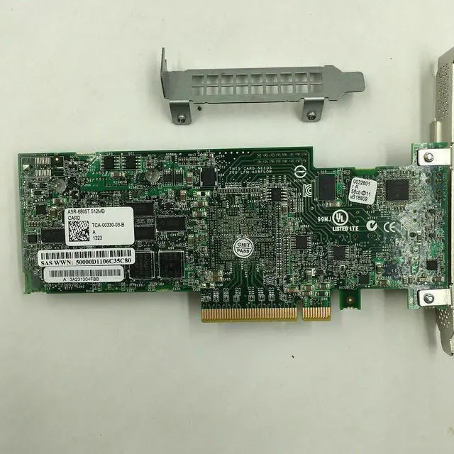 Alt view image 3 of 6 - ASR-6805T Adaptec RAID 6805T 8Port PCI-E 512MB Cache SAS RAID Controller