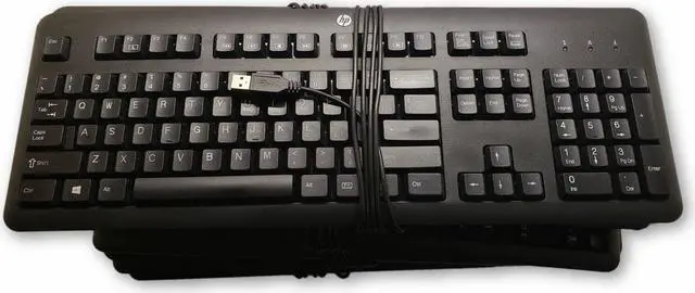 Main image of Lot of 10 HP Black Keyboard KU-1156 672647-003