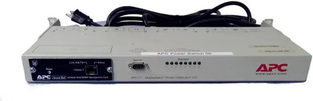 Main image of APC AP9211 MasterSwitch 8-Outlet Power Distribution Unit W Power Supply