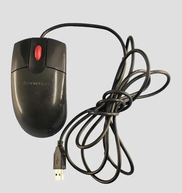 Main image of Lenovo Wired USB Mouse, 3 button, Scroll Wheel MO28UO