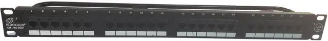 Main image of Black Box 1U 724-746-5500 24 Port Cat5e Patch Panel
