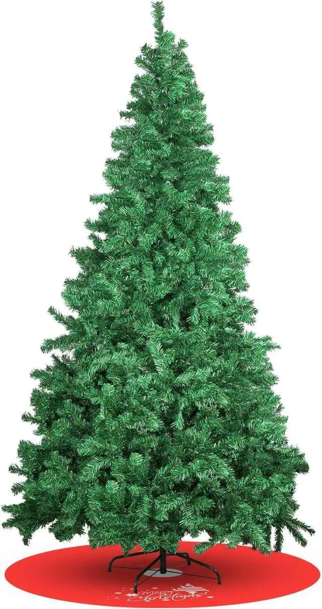 Main image of H BOP 7FT Artificial Christmas Tree, PVC Christmas Tree with Stand, Christmas Tree Skirt, Hinged Xmas Tree for Home, Christmas Decorations Indoor, Xmas Tree Ornaments, Green