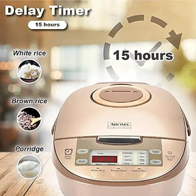 Alt view image 5 of 6 - Aroma Housewares ARC-6106 Aroma Professional 6 Cups Uncooked Rice, Slow Cooker, Food Steamer, MultiCooker, Champagne