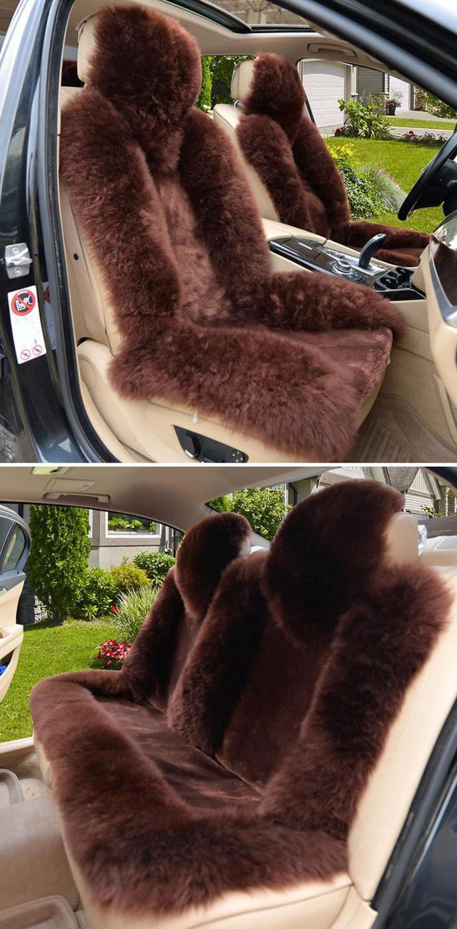 Fur car seat covers set discount