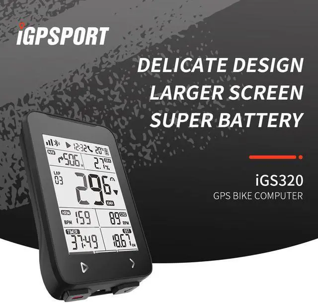 Alt view image 4 of 7 - IGPSPORT iGS320 GPS Cycling Computer | Small Black Sports Accessory with 2.4-Inch Anti-Glare Screen and 72H Battery Life