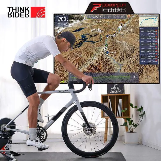 Alt view image 2 of 6 - IGPSPORT ThinkRider X5Neo Smart Bike Trainer with Built-in Power Meter, ANT+ & BLE Compatible, Max 2000 Watts, Simulates 15% Slope, Zwift Ready - Cycling Accessory