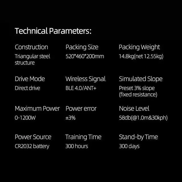 Alt view image 5 of 5 - ThinkRider A1 Direct Drive Bike Trainer Stand for Indoor Riding Quiet- Portable Design Built-in Power Meter Preset 3% SlopeANT+&BLE Compatible