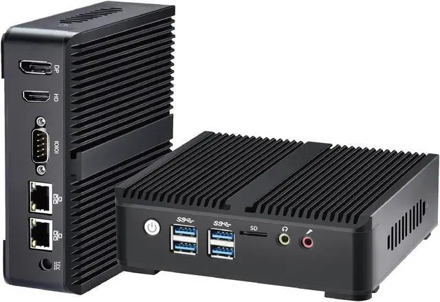 Main image of NEOSMAY Fanless Mini PC,Intel Celeron N5105 CPU,Dual Gigabit Ethernet,8GB SDRAM 256GB SATA SSD, Industrial/Business/Office/Home,Soft Routing,HDMI/DP/COM,WiFi ax/BT 5.2,4 xUSB3.0,Wireless