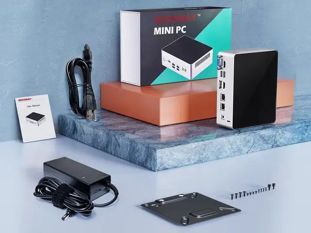 Alt view image 5 of 7 - NEOSMAY MINI PC,Intel 12th Gen Core i5-1240P Up to 4.4GHz,16GB DDR4 512GB NVME SSD,WiFi 6,Thunderbolt 4,2x2.5Gb LAN,BT5.2,2xHDMI,1xDP,1xType-C,1xCOM,2xm.2 2280 SSD Slot,4 xUSB3.2,2xUSB2.0,VESA Mount