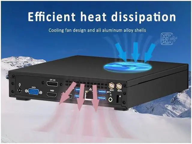 Alt view image 6 of 7 - NEOSMAY Mini PC Intel Core i5-11400T CPU 6 Core 12 Thread 16GB DDR4 RAM 512GB NVME SSD Gaming/Home/Office/Business UHD 730 Graphics WiFi 6,Bluetooth 5.2,Desktop Computer Support Auto Power On