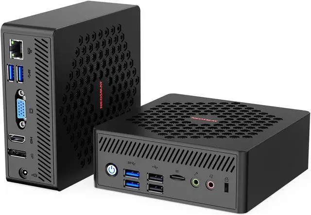 Main image of NEOSMAY All-in-One Fanless(Passive Cooling) MINI PC Intel 10nm CPU N5105,8GB RAM 256GB SSD,4K Triple Screen Display,Gigabit LAN,Wake On Lan,WiFi6,BT5.2,VGA/HDMI/DP,6xUSB Ports,Home/Office/Business
