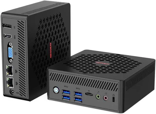 Main image of NEOSMAY Fanless Desktop pc mini computer 12th Gen Celeron N100 max 3.4GHz 8GB DDR4 RAM 256GB NVME SSD(upgradable) Dual Gigabit Ethernet WiFi 6 BT 5.2 4k Triple Display 4xUSB3.0 UHD Graphics mini pc