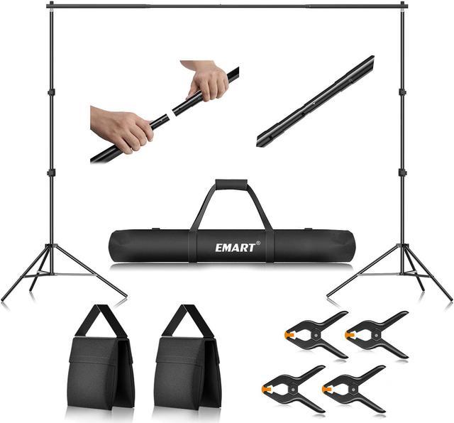 Emart 8.5 x 10 ft Photo Backdrop Stand, Adjustable Photography Muslin Background Support System