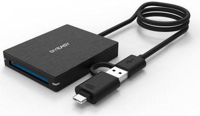 USB 3.0 3 Ports Memory Card Reader with USB-C Adapter