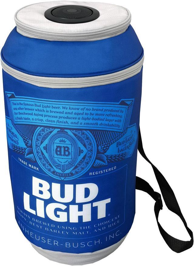 Bud Light Can Shape Speaker Cooler Bluetooth Portable Travel Cooler with  Built in Speaker Budweiser Wireless Speaker Cool Ice Pack Cold Beer Stereo  for Apple iPhone, Samsung Galaxy Blue 