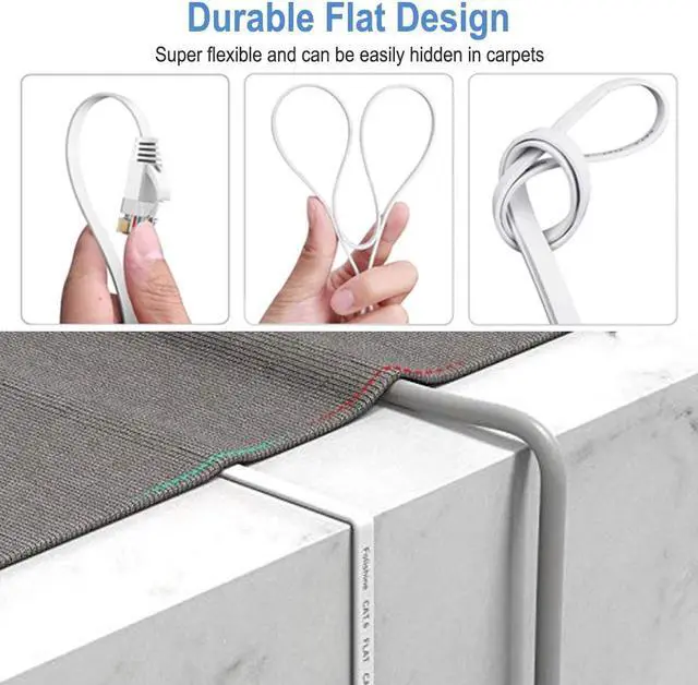 Alt view image 4 of 6 - Apiemo 20m Cat6 Ethernet Cable, Long Internet Cables High-Speed Patch Cord 1Gbps for 250Mhz/s UTP  Suitable for Console,  Router, Modem, Patch Panel, Switch, Router, Modem, Patch Panel