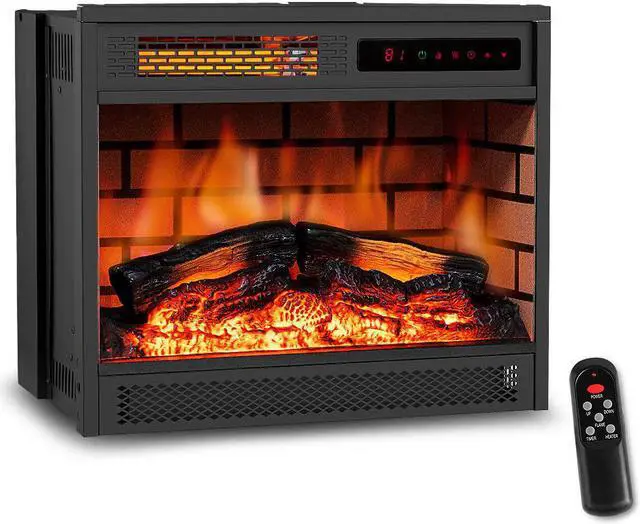 LifePlus 22 Electric Fireplace Insert Infrared Quartz Recessed Heater with  Remote Control 12H Timer with Log Flame Effect LED Display Adjustable  Thermostat Overheat Protection for Office and Home - Newegg.com