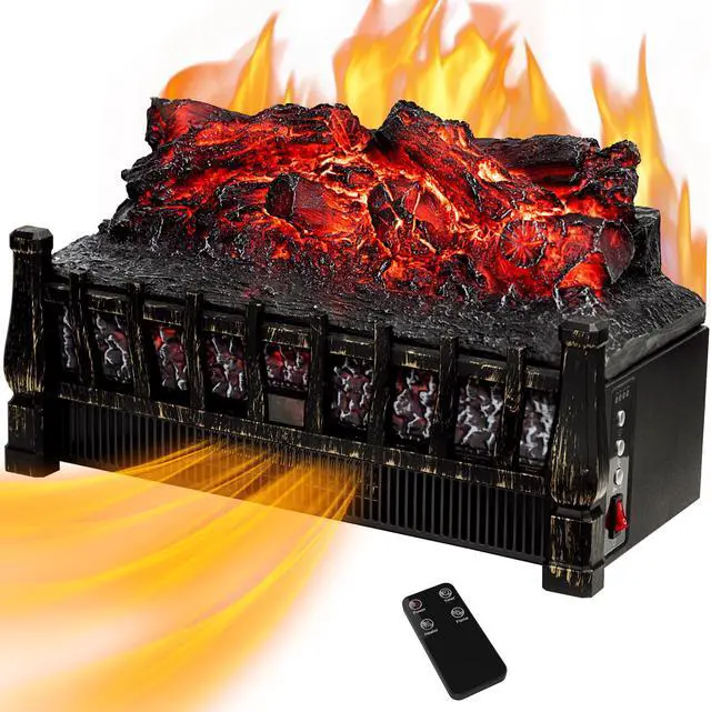 LifePlus Electric Fireplace Log Heater, 21 Inch Fireplace Insert with  Remote Control, 8H Timer, Realistic Flame Ember Bed Adjustable Brightness,  Overheat Protection, Fake fire for Christmas Home Decor - Newegg.com