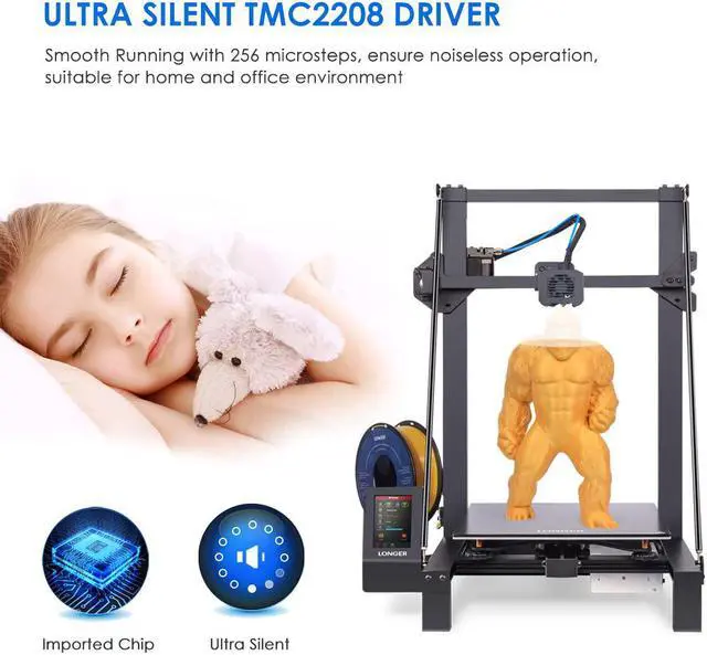 Alt view image 4 of 7 - Longer LK5 Pro 3D printer, FDM Large Size 3D Printer, 11.8x11.8x15.7 Inch Big Print Size, 90% Pre-Assembled, Dual Blower KitRefurbished longer LK5 Pro 3D printer