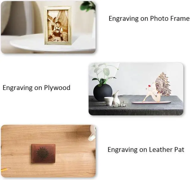 Alt view image 3 of 6 - 77pcs Longer Engraver Material Kit DIY Material Package for Custom Business Card Metal Plywood Pet ID Keychain