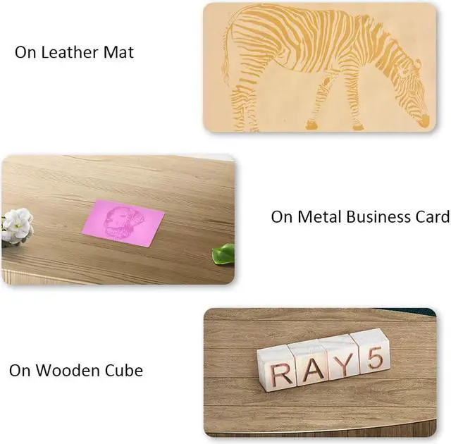 Alt view image 4 of 6 - 77pcs Longer Engraver Material Kit DIY Material Package for Custom Business Card Metal Plywood Pet ID Keychain