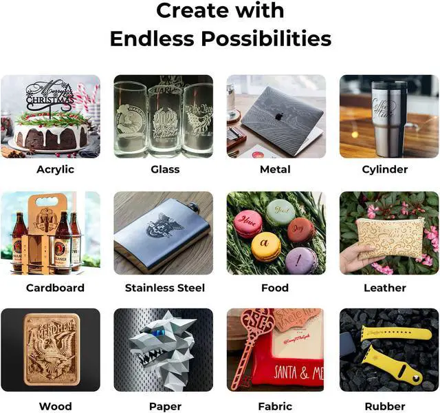 Alt view image 6 of 7 - LONGER RAY5 Engraver, 40W Engraving Cutting Machine for Metal and Wood, 5w Cutter and Engraver Machine, 15.7x15.7inch, 3.5-inch Color Touch Screen, Offline Engraving / Cutting
