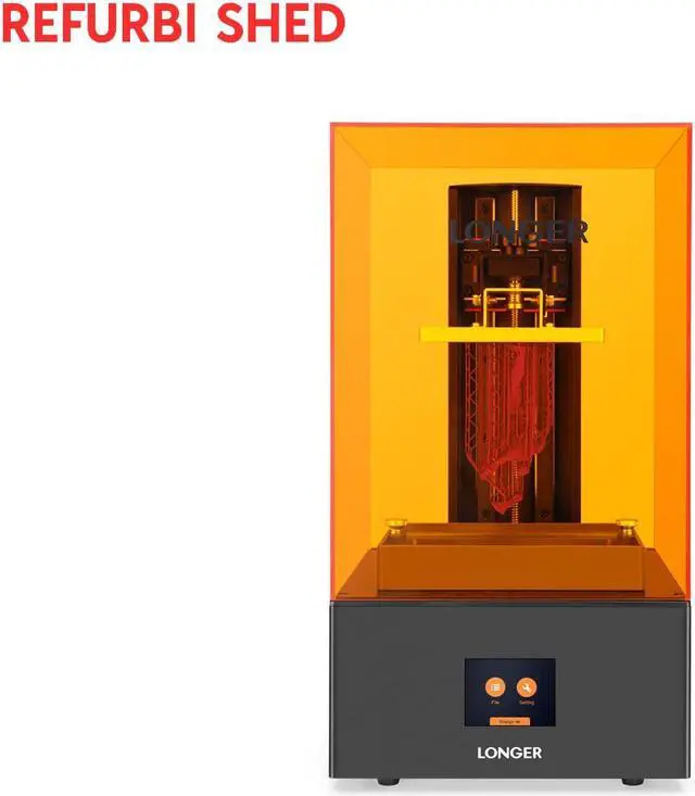 Main image of REFURBI Resin 3D Printer, Longer Orange 4K 3D Printer, Photocuring 3D Printers Resin Printer with 5.5" 4K Monochrome Screen, Parallel LED Lighting, 4.72"x2.68"x7.48" Large Printing Size