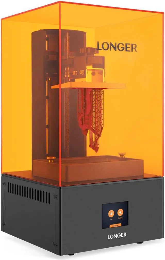 Alt view image 2 of 6 - REFURBI Resin 3D Printer, Longer Orange 4K 3D Printer, Photocuring 3D Printers Resin Printer with 5.5" 4K Monochrome Screen, Parallel LED Lighting, 4.72"x2.68"x7.48" Large Printing Size