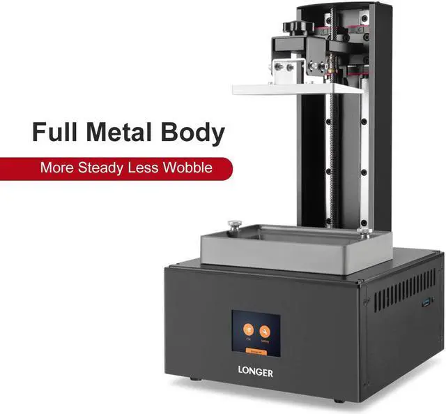 Alt view image 3 of 6 - REFURBI Resin 3D Printer, Longer Orange 4K 3D Printer, Photocuring 3D Printers Resin Printer with 5.5" 4K Monochrome Screen, Parallel LED Lighting, 4.72"x2.68"x7.48" Large Printing Size