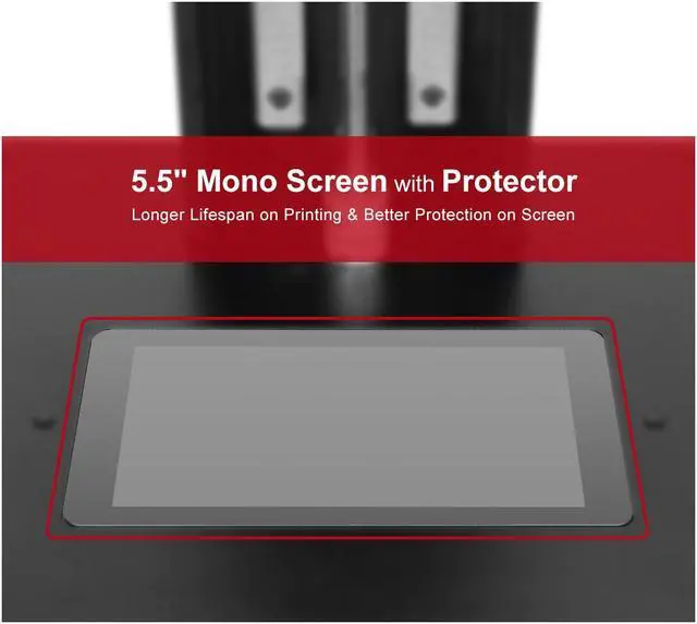 Alt view image 4 of 6 - REFURBI Resin 3D Printer, Longer Orange 4K 3D Printer, Photocuring 3D Printers Resin Printer with 5.5" 4K Monochrome Screen, Parallel LED Lighting, 4.72"x2.68"x7.48" Large Printing Size