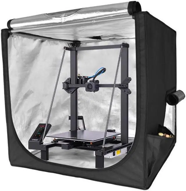 Alt view image 3 of 5 - Longer 3D Printer Constant Temperature Enclosure Fireproof and Dustproof 3D Printer Tent, Folding shed, PVC Laminated Polyester Constant Temperature Protective Cover Room for lk5 pro/lk4 pro/lk1 etc.