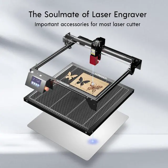 Alt view image 2 of 5 - Longer Honeycomb Working Table, Soulmate for Engraver, Honeycomb Working Panel Set for RAY5, Fast Heat Dissipation and Desktop-Protecting, Compatible with All Laser Engraver Machines, 15.7"*15.7"