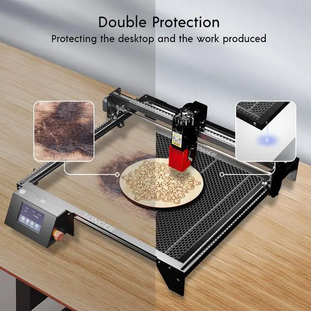 Alt view image 4 of 5 - Longer Honeycomb Working Table, Soulmate for Engraver, Honeycomb Working Panel Set for RAY5, Fast Heat Dissipation and Desktop-Protecting, Compatible with All Laser Engraver Machines, 15.7"*15.7"