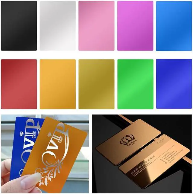 Main image of Premium Aluminum Business Cards & Etched Products - Durable, Multifunctional, Ideal for Personalization, Perfect for Various Occasions - 100 PCS, 10 Colors