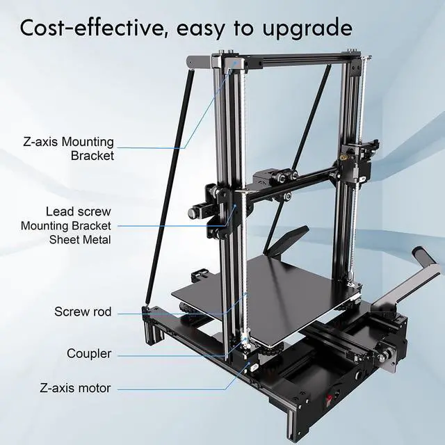 Alt view image 5 of 5 - LONGER LK5 PRO Dual Z-Axis Upgrade Kit, including lead screws, metal power holder, and stepper motor, suitable for LK5 PRO/LK5/LK1 3D printer upgrade kit.