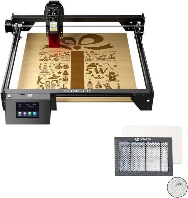 Main image of LONGER RAY5 5W Laser Engraver & Honeycomb Working Table,11.8"x 7.8"x 0.86"
