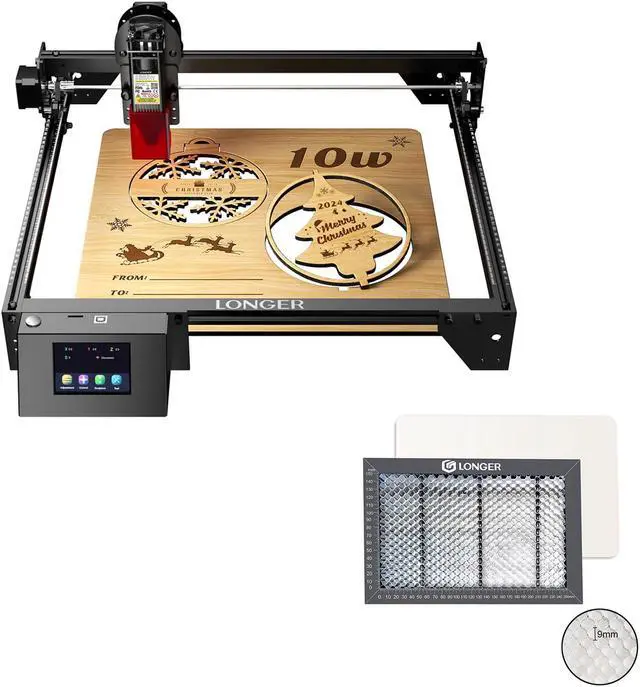 Main image of LONGER RAY5 10W Laser Engraver & Honeycomb Working Table,11.8"x 7.8"x 0.86"