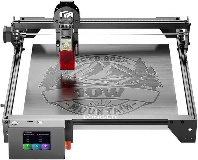 Main image of Longer RAY5 laser Engraver, High Accuracy Cutting and Engraving, 0.06*0.06mm Spot, 3.5" Touch Screen,  Multiple Machines Control, DIY Marking for Wood and Metal 15.7"x15.7"
