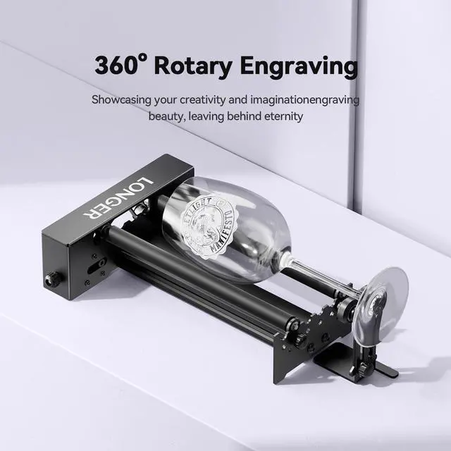 Alt view image 3 of 7 - Longer Laser Engraver New-Rotary Roller, Y-axis 360° Rotation, Compatible with Other Brands of Engraver,a Good Partner for Laser Engraving Machine