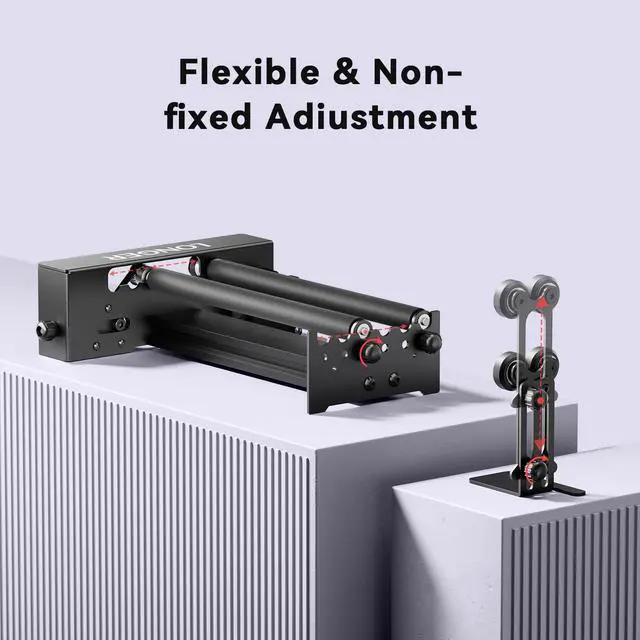 Alt view image 6 of 7 - Longer Laser Engraver New-Rotary Roller, Y-axis 360° Rotation, Compatible with Other Brands of Engraver,a Good Partner for Laser Engraving Machine