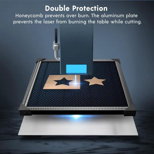 Alt view image 4 of 7 - Longer Honeycomb Working Table Kit  Perfect for Engravers, Provides Quick Heat Dissipation and Desktop Protection, Compatible with Most Laser Engraving Machines, 17.32" x 17.32"