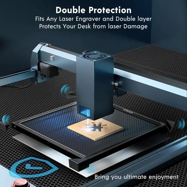 Alt view image 7 of 7 - Longer Honeycomb Working Table Kit  Perfect for Engravers, Provides Quick Heat Dissipation and Desktop Protection, Compatible with Most Laser Engraving Machines, 17.32" x 17.32"