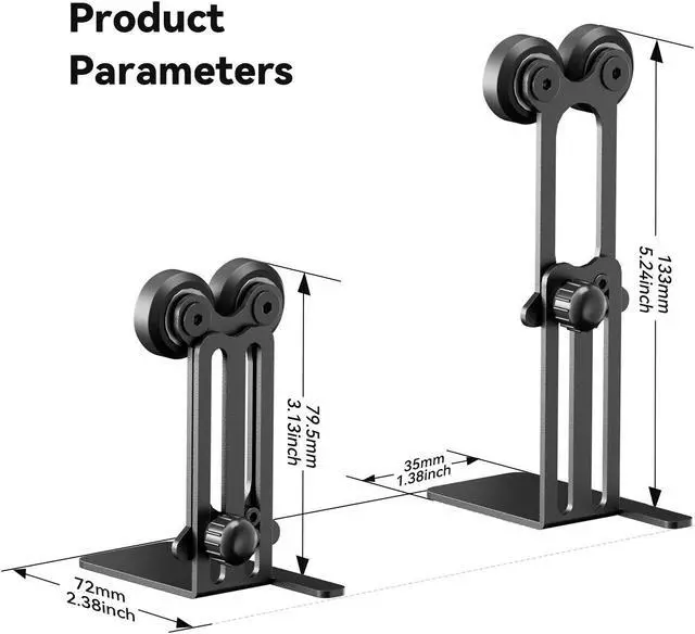 Alt view image 3 of 5 - LONGER Laser engraver's Rotary Roller Lift Stand Allows for Height Adjustment, Making it More Effectively Compatible with The Rotary Rollers of Most Laser engravers.