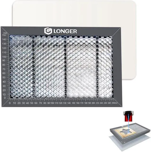 Main image of Longer Honeycomb Working Table, The Soulmate for Engraver, Honeycomb Working Panel Set for RAY5, Fast Heat Dissipation and Desktop-Protecting, Compatible with All Cutter, 1.8"x 7.8"x 0.86"
