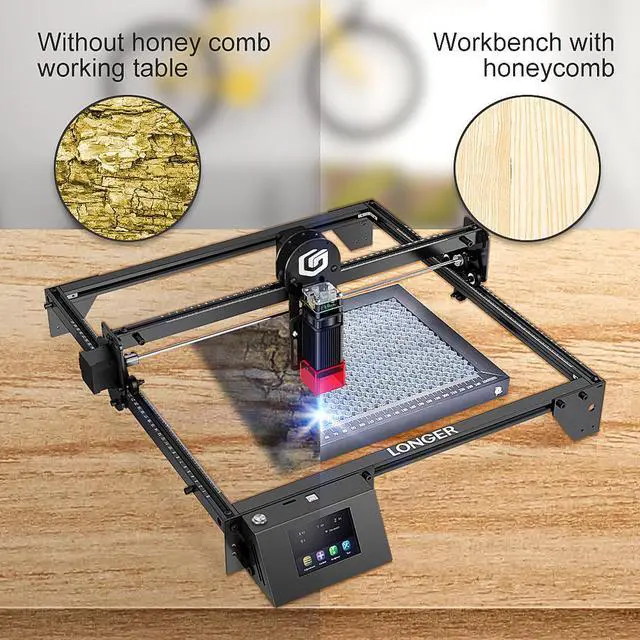 Alt view image 6 of 6 - Longer Honeycomb Working Table, The Soulmate for Engraver, Honeycomb Working Panel Set for RAY5, Fast Heat Dissipation and Desktop-Protecting, Compatible with All Cutter, 1.8"x 7.8"x 0.86"